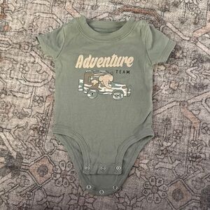 Adventure Team Graphic Onesie - Olive